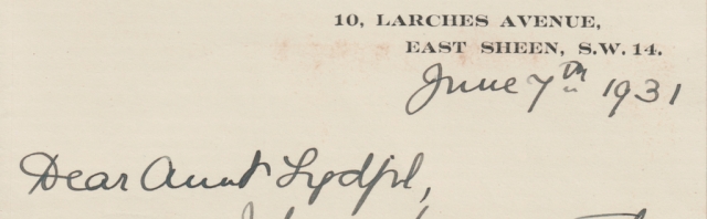 Address in printed letterhead 