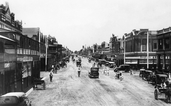 Ruthven Street, Toowoomba, Queensland, ca. 1928 (John Oxley Library, State Library of Queensland)