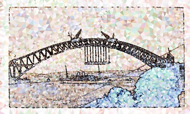 Modified photo of Sydney Harbour Bridge - familyfractals.wordpress.com